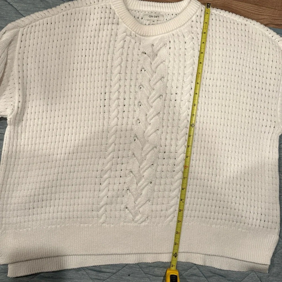 ON-34TH SWEATHER WOMENS
WHITE 3X 60%COTTON - Picture 7 of 10